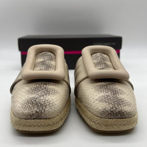 Vince Camuto Shoes Size 7.5 Buckle Espadrille Mules Jinannie Zulu Snake - Picture 5 of 12